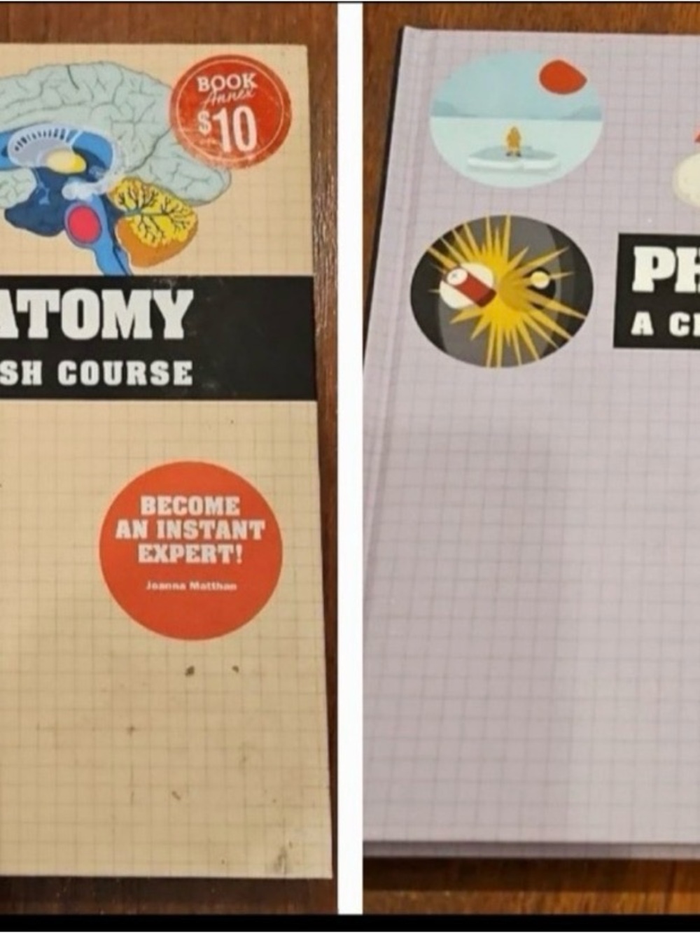 Anatomy and Physics Crash Course books